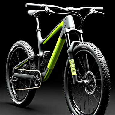 Mountain Bike Elettrica performante nera e verde